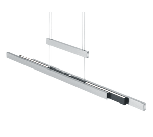 Lampada a sospensione LED, metallo, alluminio, 150,5x150x6 cm, Trajan