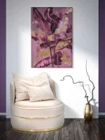 Stampa Dipinta Dark Leaves cm 80X3X120