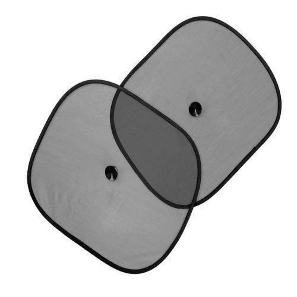 Trade Shop - Set 2 Tendine Parasole Oscuranti Auto Finestre Con Ventose Rete Finestrino 70162 -