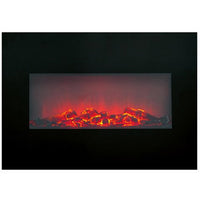 Camino Elettrico A Parete Memphis  1800W Riscaldamento A Muro Con Luce LED