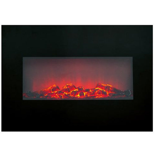 Camino Elettrico A Parete Memphis  1800W Riscaldamento A Muro Con Luce LED