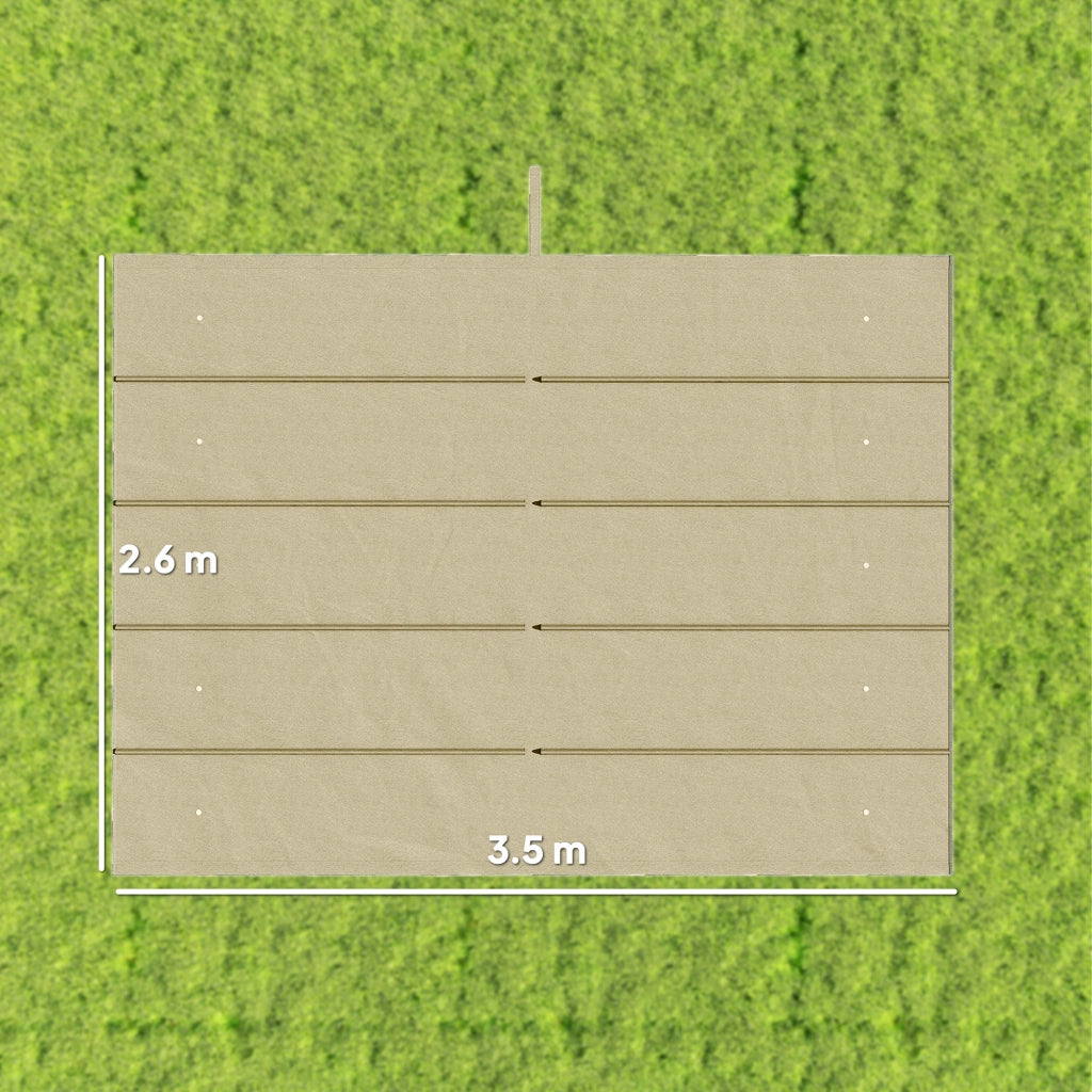 Copertura per Gazebo 4x3 m ¨C zephmum ¨C Poliestere Beige