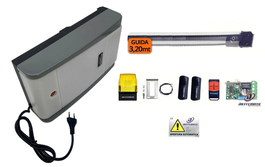 KIT HOME 100 MOTORE BASCULANTE A MOLLA CON GUIDA 3,2M COMPLETO DI ACCESSORI 24V