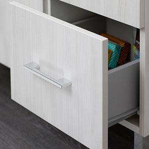 Mobile bagno venice larice bianco cm 105 con lavabo e specchio