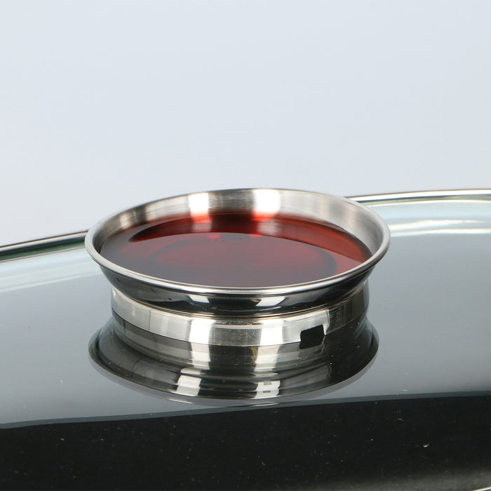 Rostiera Padella in Alluminio Casseruola con Coperchio e Sistema Aromatizzante