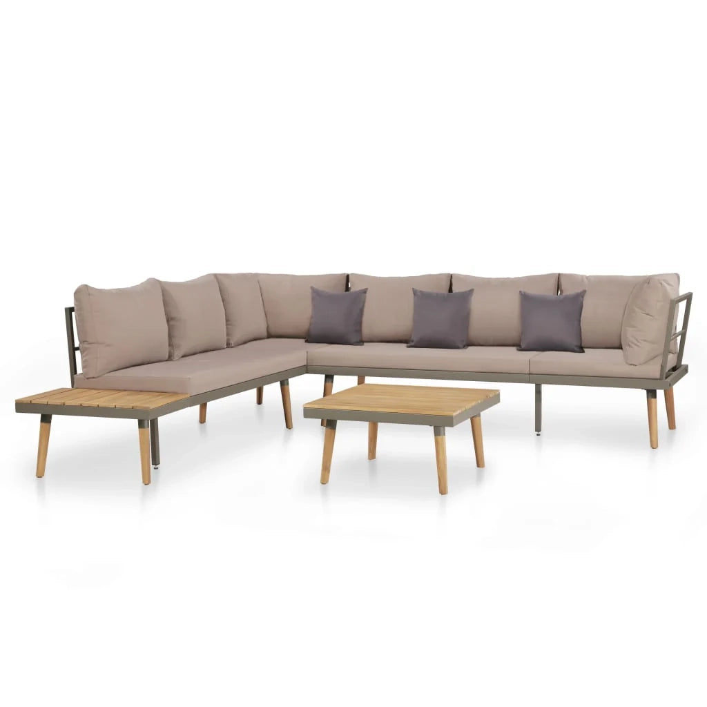 Set di mobili da giardino mobili da esterno 4 pezzi e cuscini legno massello di acacia marrone 02_0016285