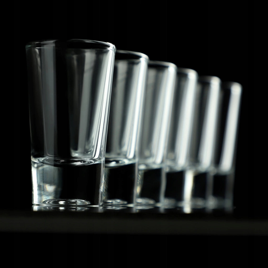 Set di 12 bicchierini da shot per vodka KADAX Classic in vetro da 25 ml