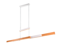 Lampada a sospensione LED, metallo, bianco opaco, 152x150x8,5 cm, Trajan