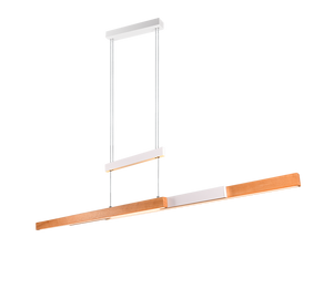 Lampada a sospensione LED, metallo, bianco opaco, 152x150x8,5 cm, Trajan