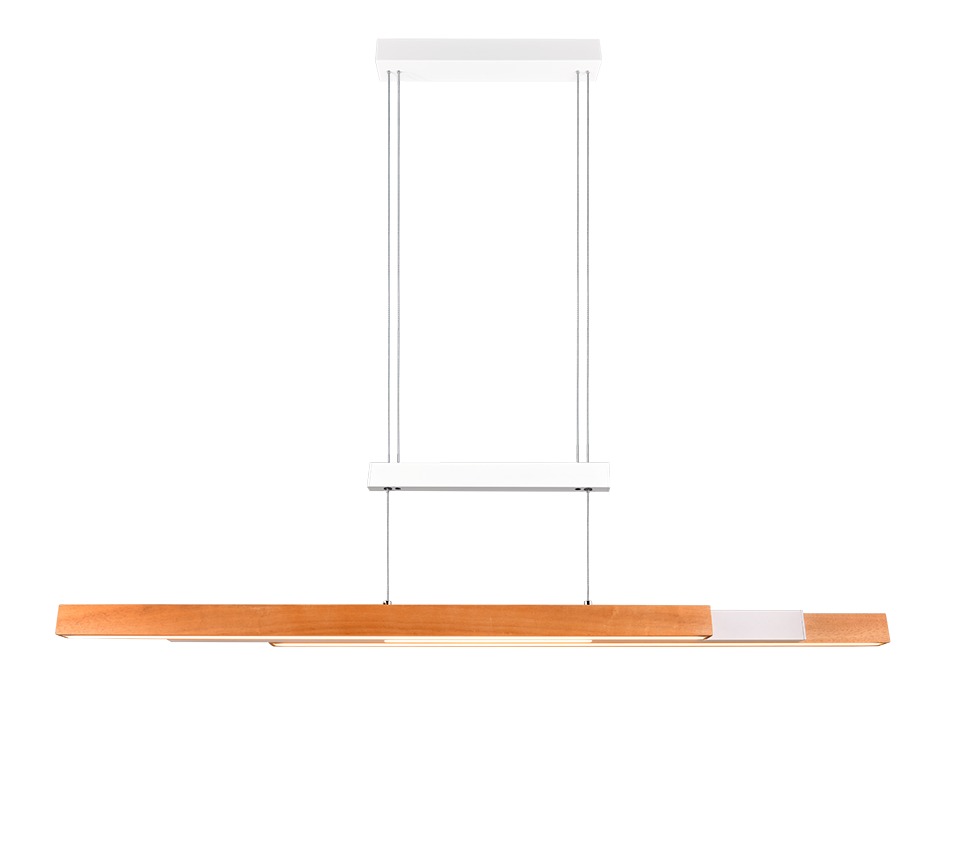 Lampada a sospensione LED, metallo, bianco opaco, 152x150x8,5 cm, Trajan