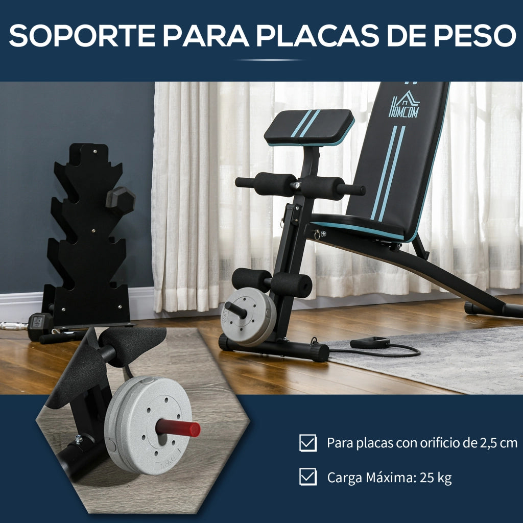 Banco Pieghevole per Palestra con Schienale Regolabile e Cuscinetto Predicatore ¨C zephmum ¨C 160x54x106 cm Nero