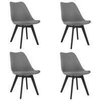 Sedia VALORA RIXK - Grafite con gambe nere x4