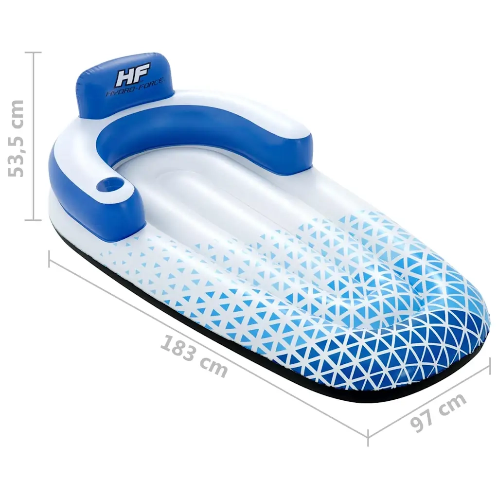 Bestway Lettino Galleggiante Hydro Force 183x97 cm Blu 93322