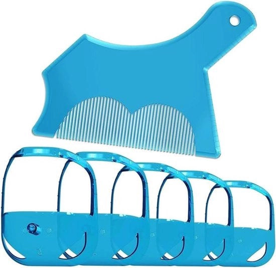 Set di pettini per barba - Manutenzione della barba - Legno - Stile - Simmetrico - Forma - Adatto a tutte le lunghezze di barba - Marrone - 5 pezzi Set di pettini per barba per uomini