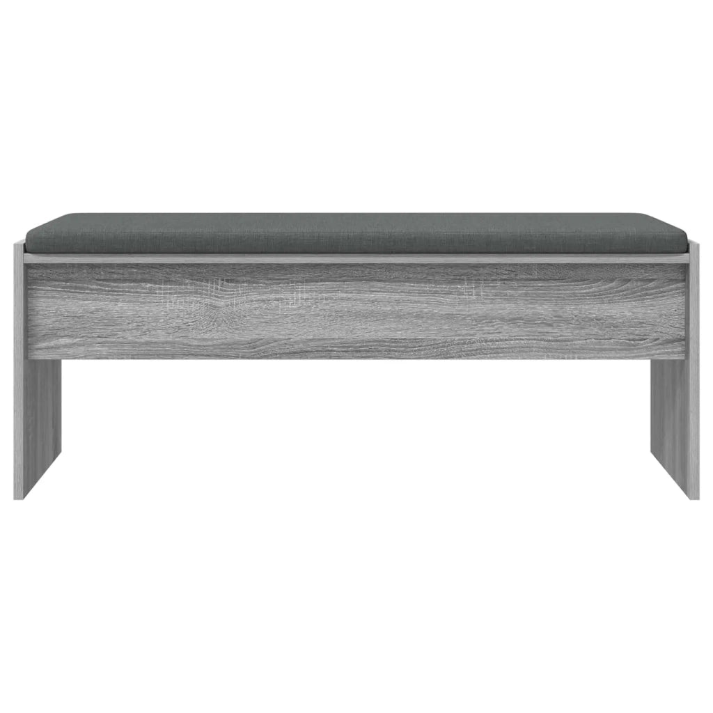 Panca per ingresso con cuscino-Sgabello-Panca da Corridoio Grigio Sonoma 103 x 38 x 40 cm