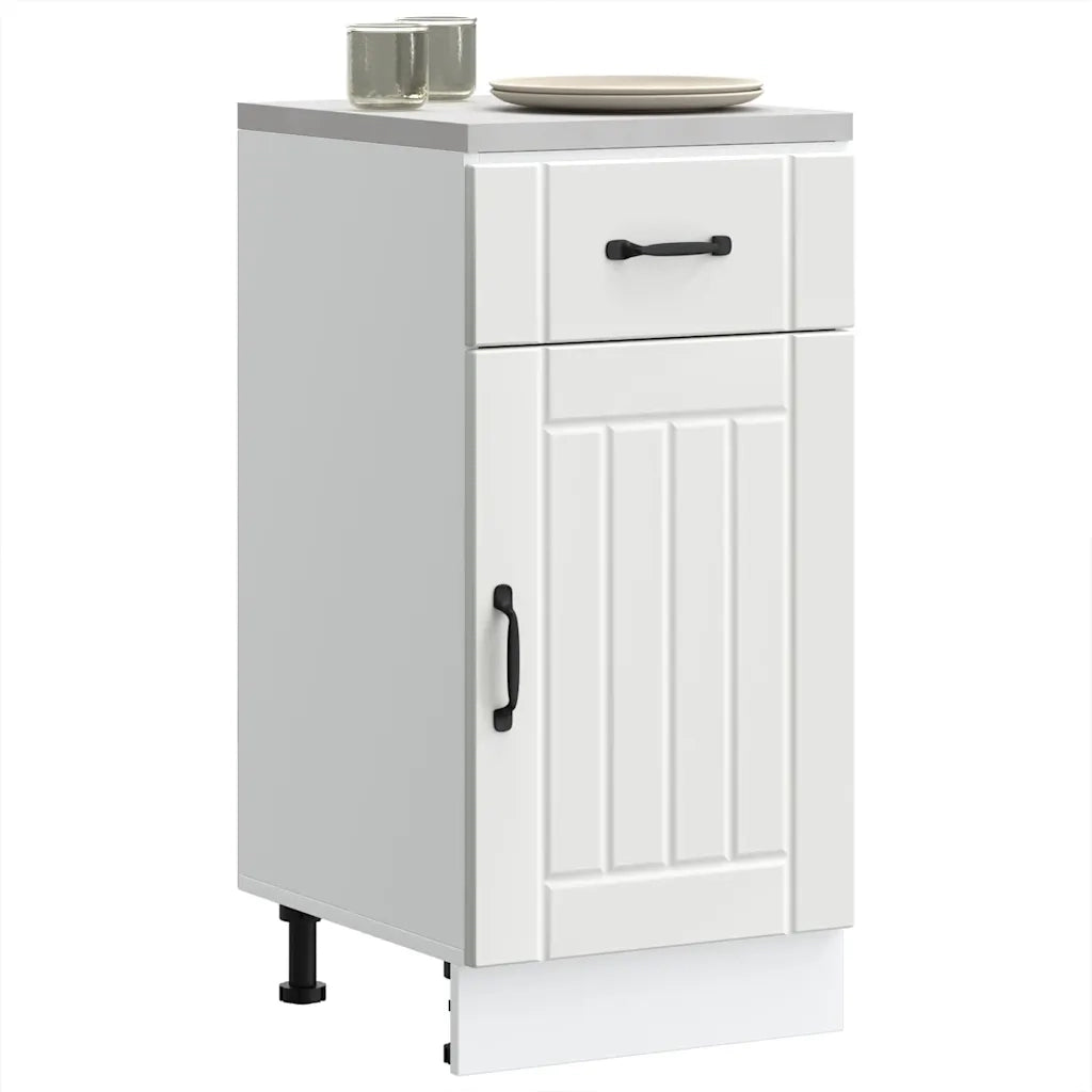 vidaXL Base da Cucina Lucca Bianco in Legno Multistrato