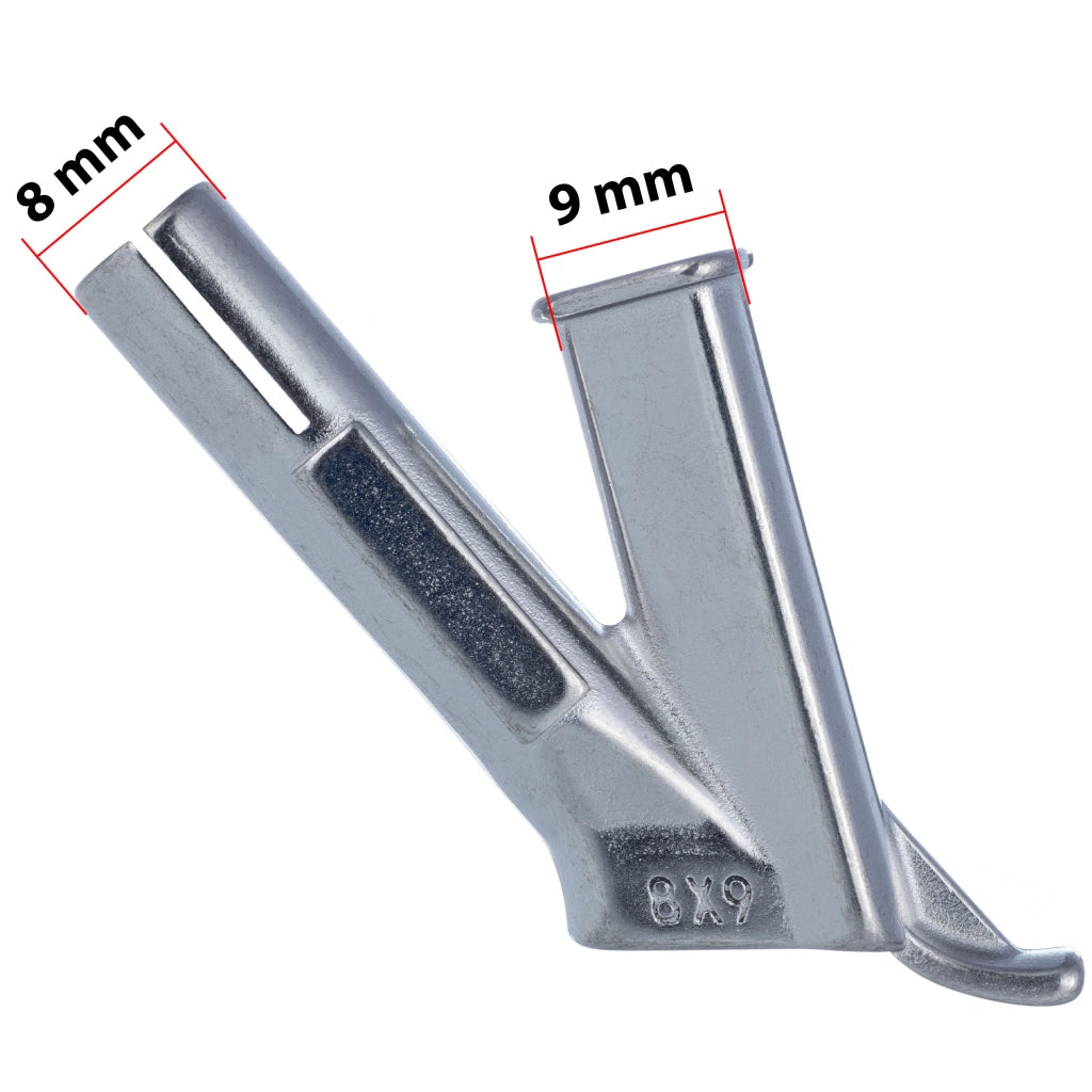 Ugello per Saldatura Plastica Y8x9 – Alta Qualità e Precisione | Ø Uscita 8mm, Lega fino a 9mm