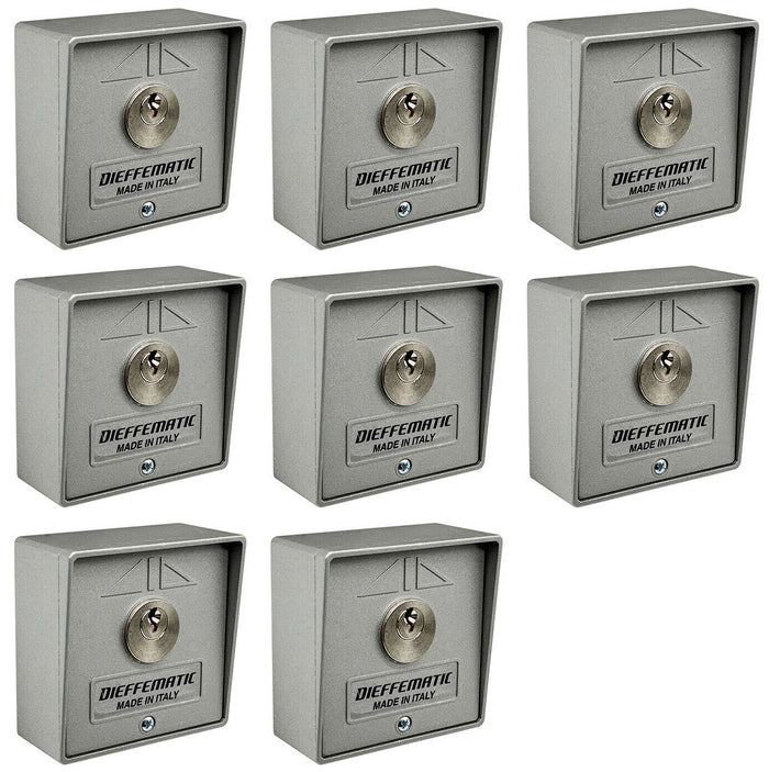 NUMERO 8 SELETTORI A CHIAVE UNICA UGUALE AUTOMAZIONE CANCELLO SERRANDA GARAGE