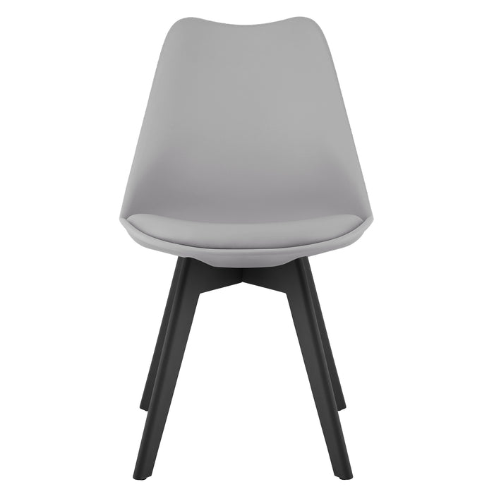 Sedia VALORA RIXK - Grigio con gambe nere x 4