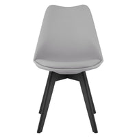 Sedia VALORA RIXK - Grigio con gambe nere x2