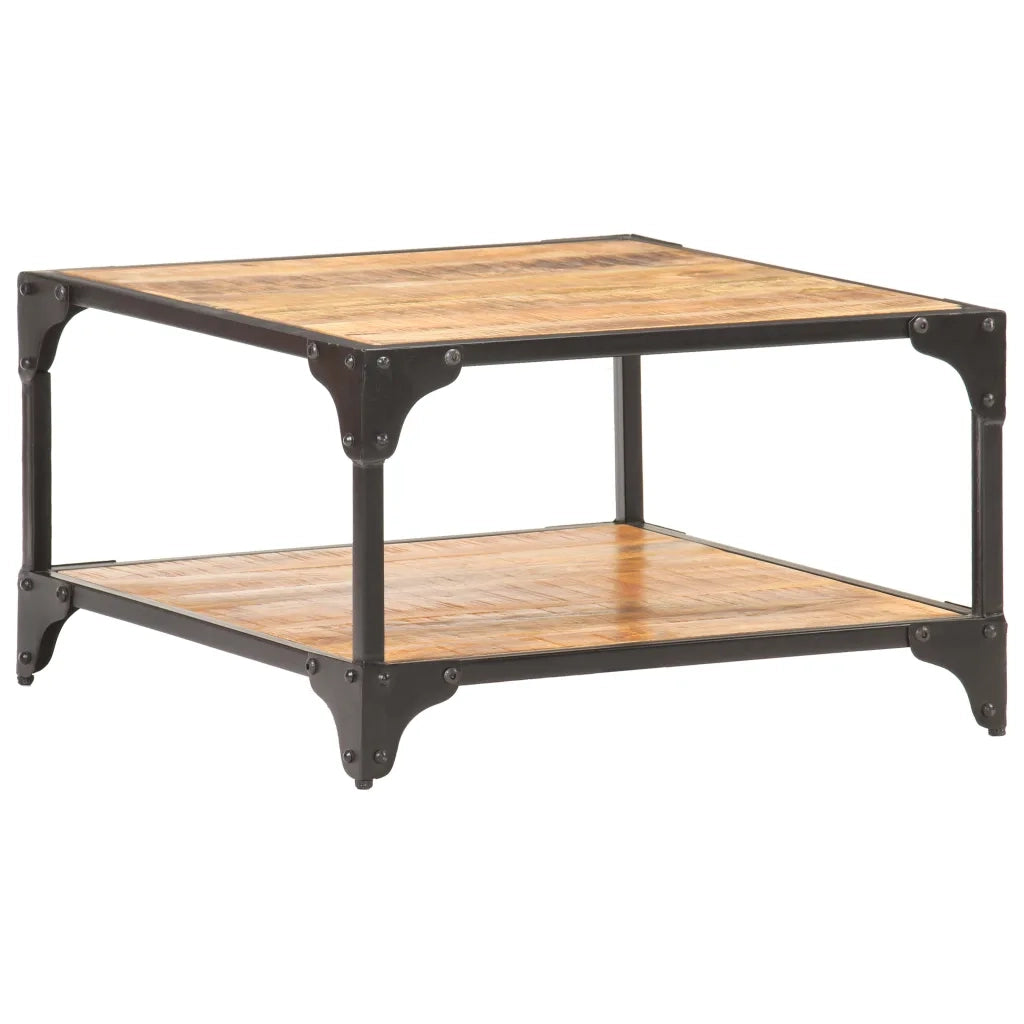 Tavolino da Salotto 60x60x35 cm in Legno Massello di Mango 321794