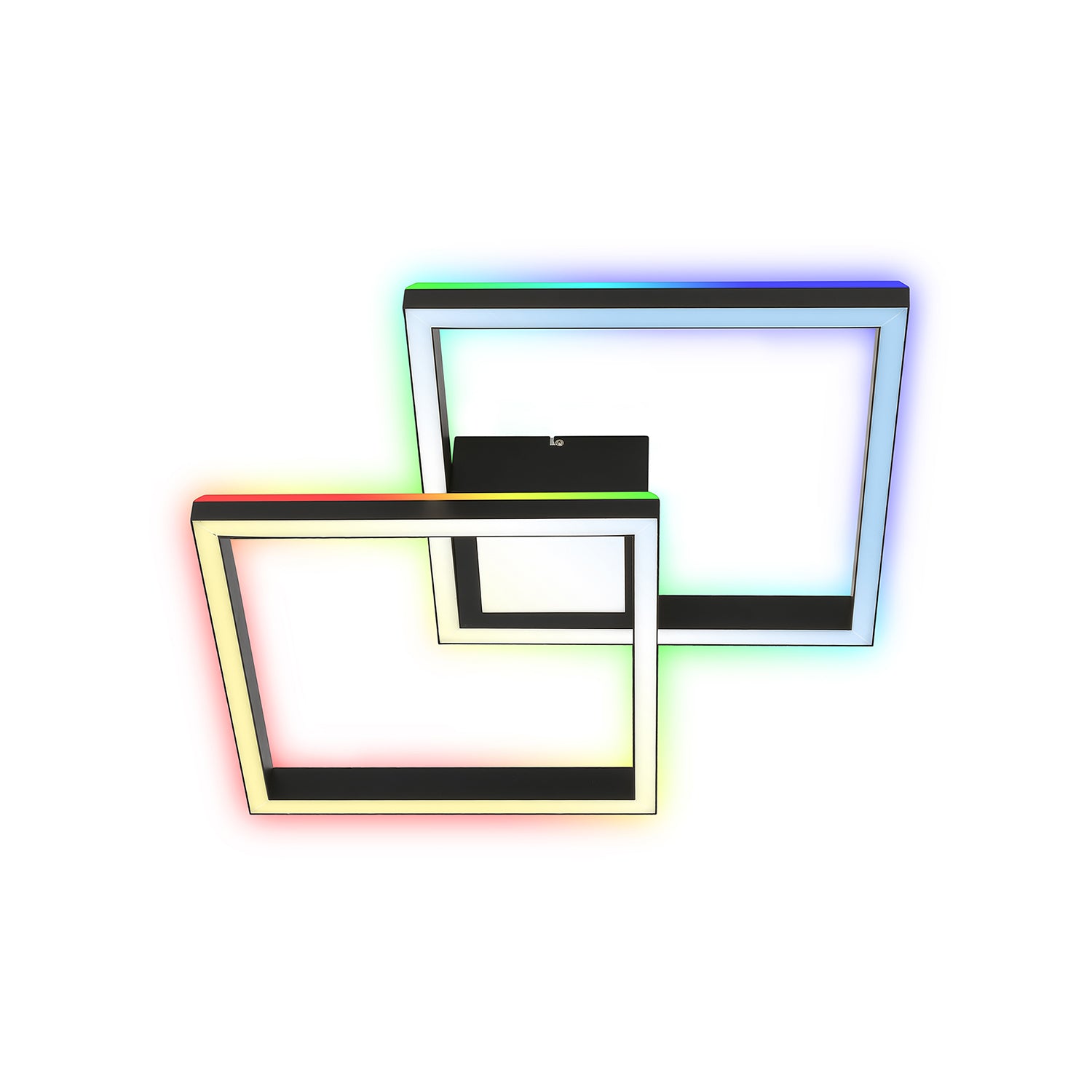 Applique Moderna Frame Back Metallo Nero Led Integrato 42W Da 3000 A 6500K