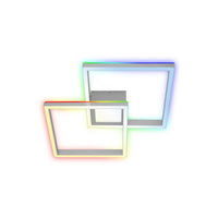 Applique Moderna Frame Back Metallo Argento 60Cm Led Integrato 42W