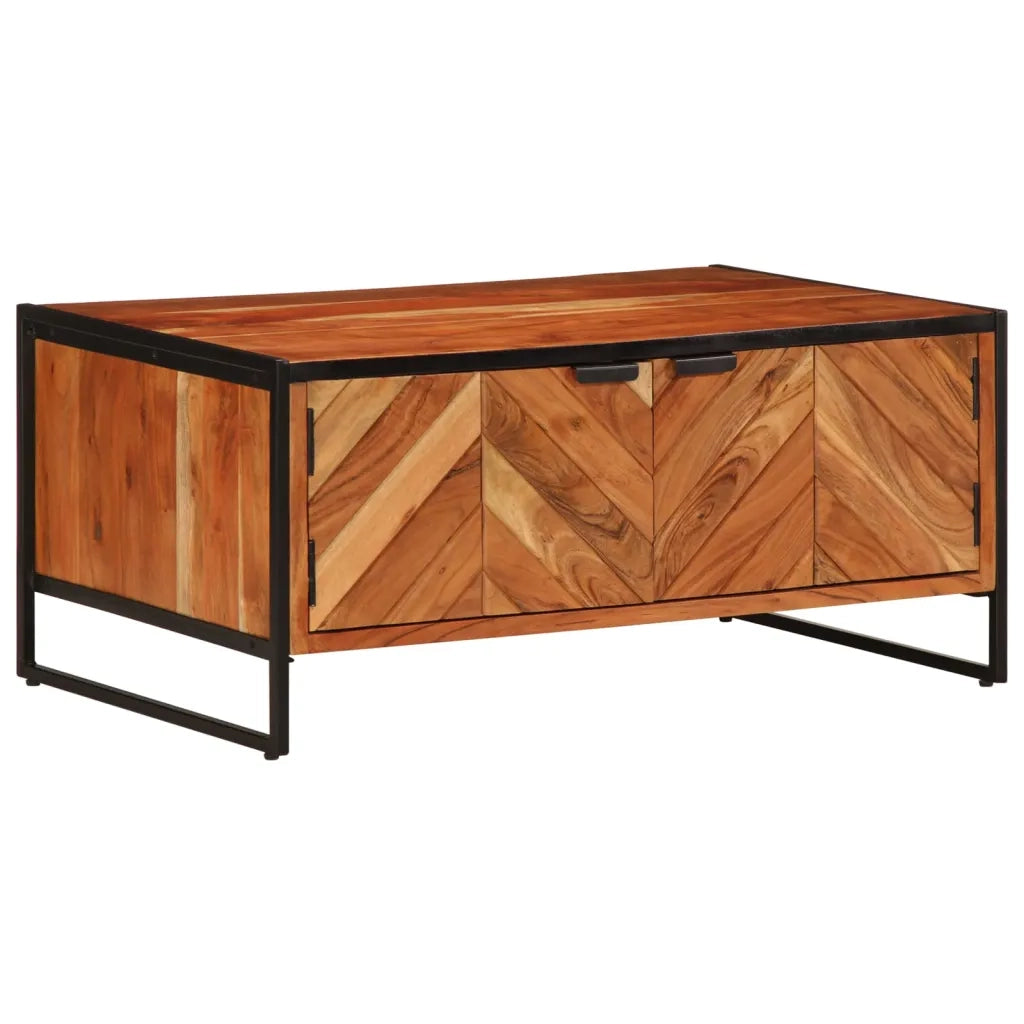 vidaXL Tavolino da Salotto 90x55x40 cm in Legno Massello di Acacia