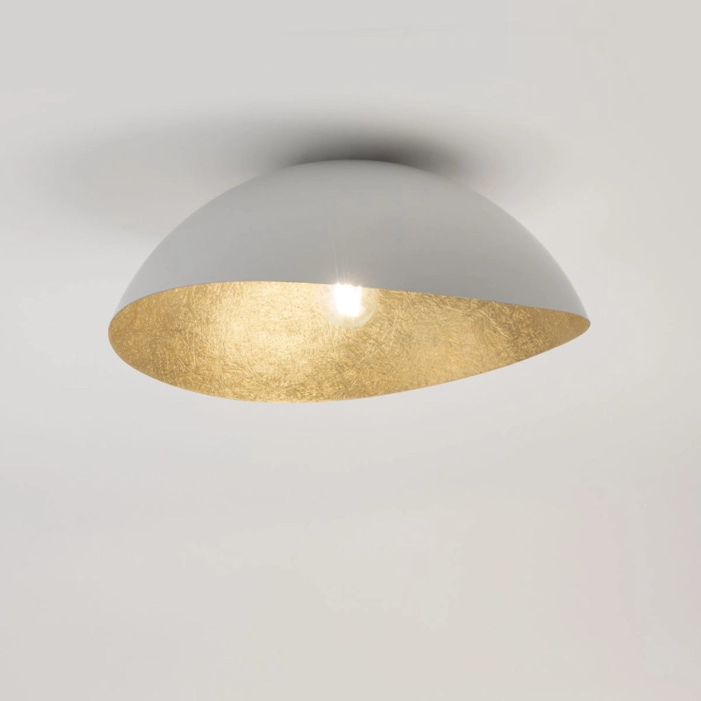 Plafoniera decorativa Solaris bianco oro Ø33cm E27 Sigma