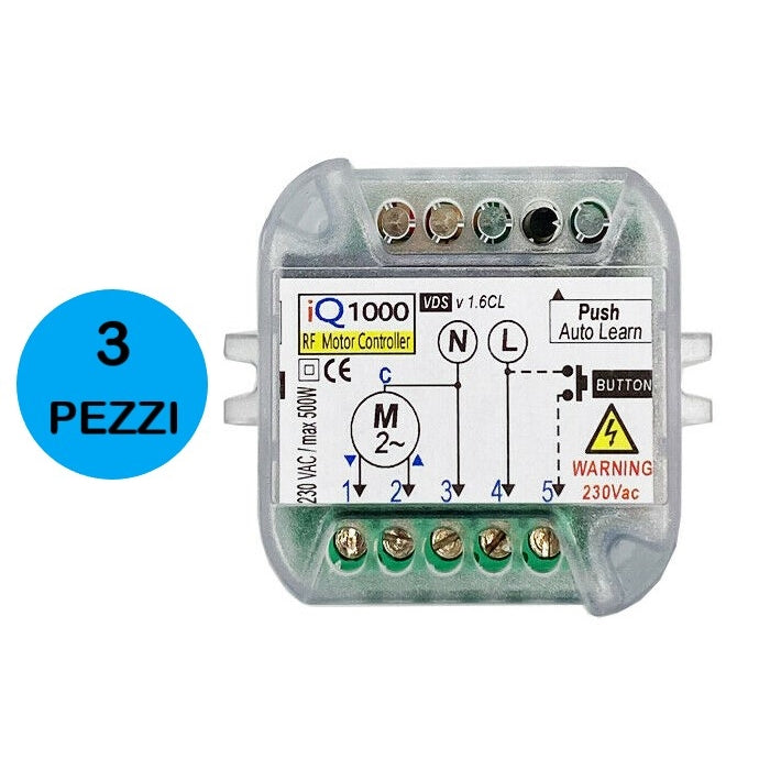 CENTRALE PROXMINI RICEVENTE RADIO COMANDO MOTORI TAPPARELLE TAPPARELLA 3 PEZZI