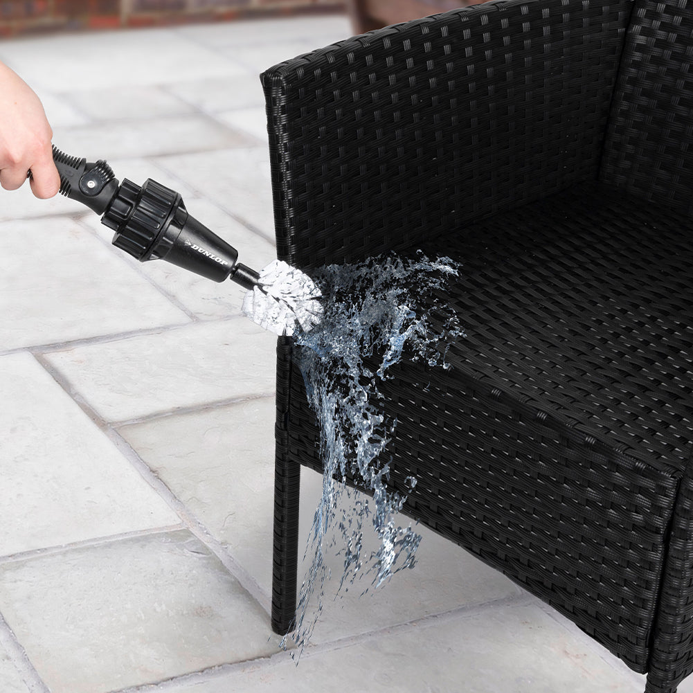 Spazzola Ruotante per Pulizia Cerchioni con Attacco per Tubo da 3/4" 2 Spazzole