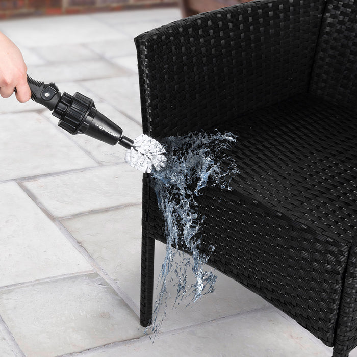 Spazzola Ruotante per Pulizia Cerchioni con Attacco per Tubo da 3/4" 2 Spazzole