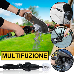 Spazzola Ruotante per Pulizia Cerchioni con Attacco per Tubo da 3/4" 2 Spazzole