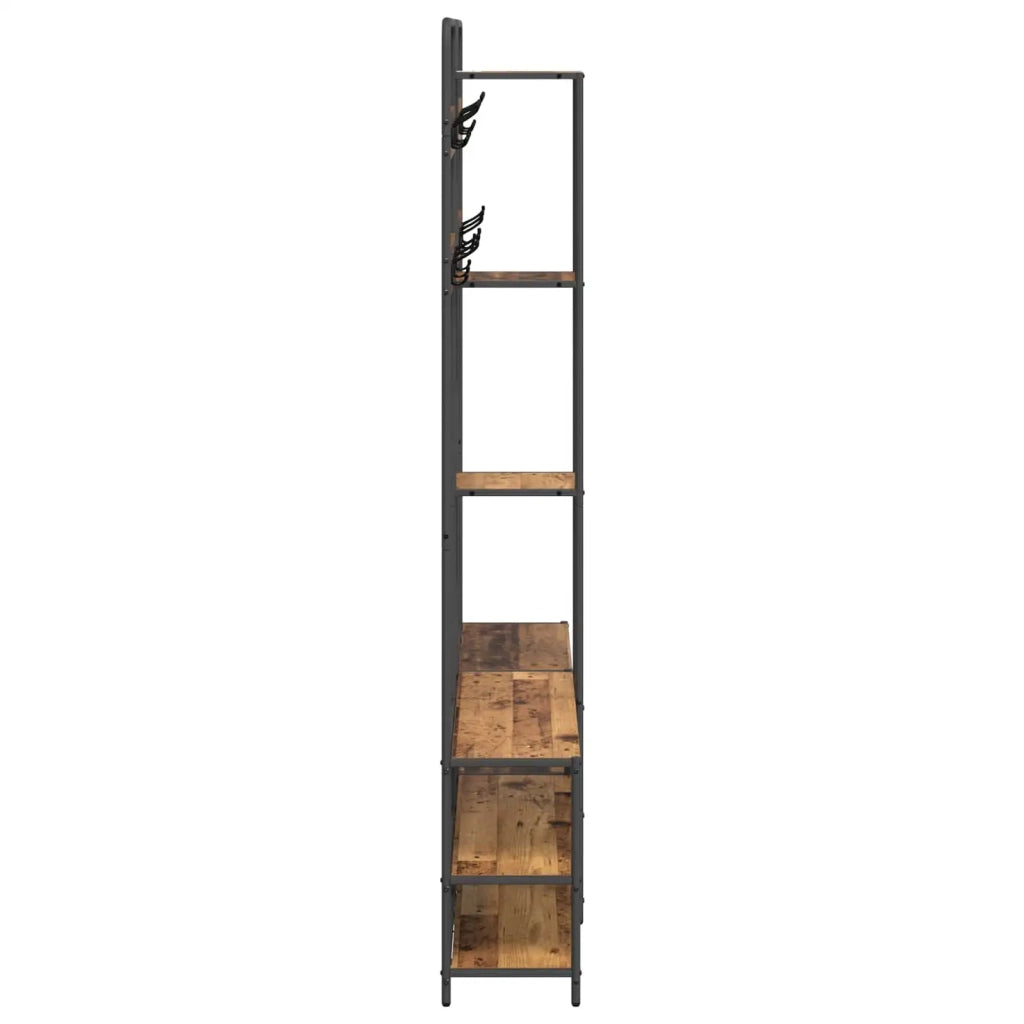Appendiabiti con panca per scarpe Legno antico 8012048