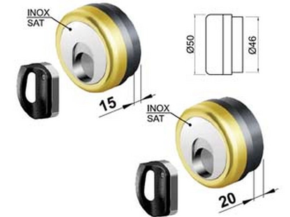1pz defender magnetico mag monolito inox ottone lucido verniciato - mm.69x85x20 cod:ferx.fer439008