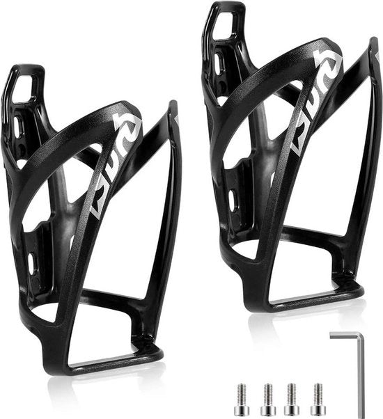 Bidone per bicicletta da corsa - 2 in 1 - Portabicicletta per bicicletta da strada e mountain bike - Contenitore per bottiglia da bicicletta - Adatto per biciclette da corsa, mountain bike e biciclette per bambini - nero - 14.8*7.1cm