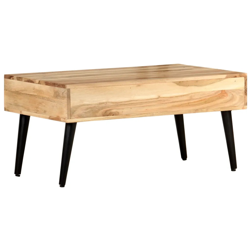 Tavolino da Salotto 88x50x42 cm in Legno Massello di Acacia 322676