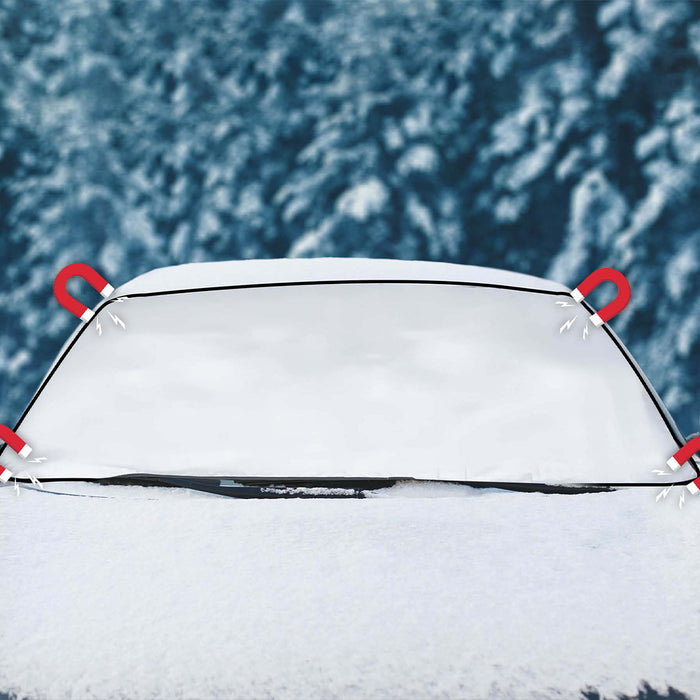 Parasole per Auto Magnetico 160x95cm Copertura per Parabrezza Fissaggio Calamita