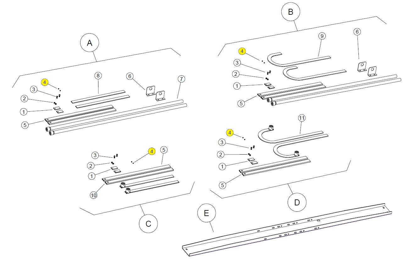 121039 GRANO 6X8 A PUNTA BASIC BAZER RICAMBIO