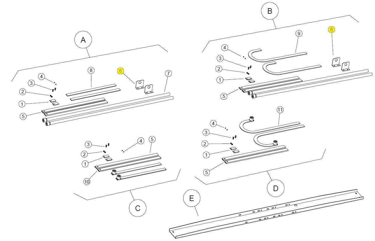 758 SUPPORTO ALBERI TRASMISSIONE BASIC BAZER RICAMBIO