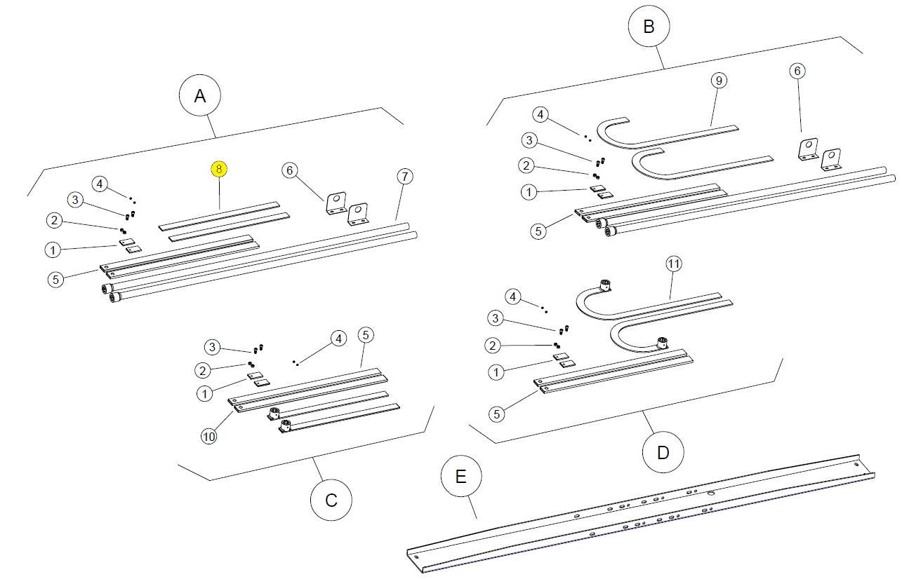 755B BRACCIO DRITTO BASIC BAZER RICAMBIO