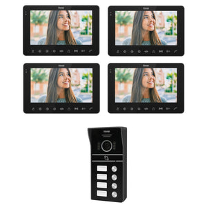 DPLUS KIT VIDEOCITOFONO 4 MONITOR INTERNI + UNITÀ ESTERNA KIT4_TAG7WIFIB