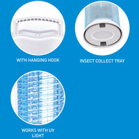 Zanzariera Elettrica 12W Potenza Lampada Prendimosche Insetti Esterno Interno