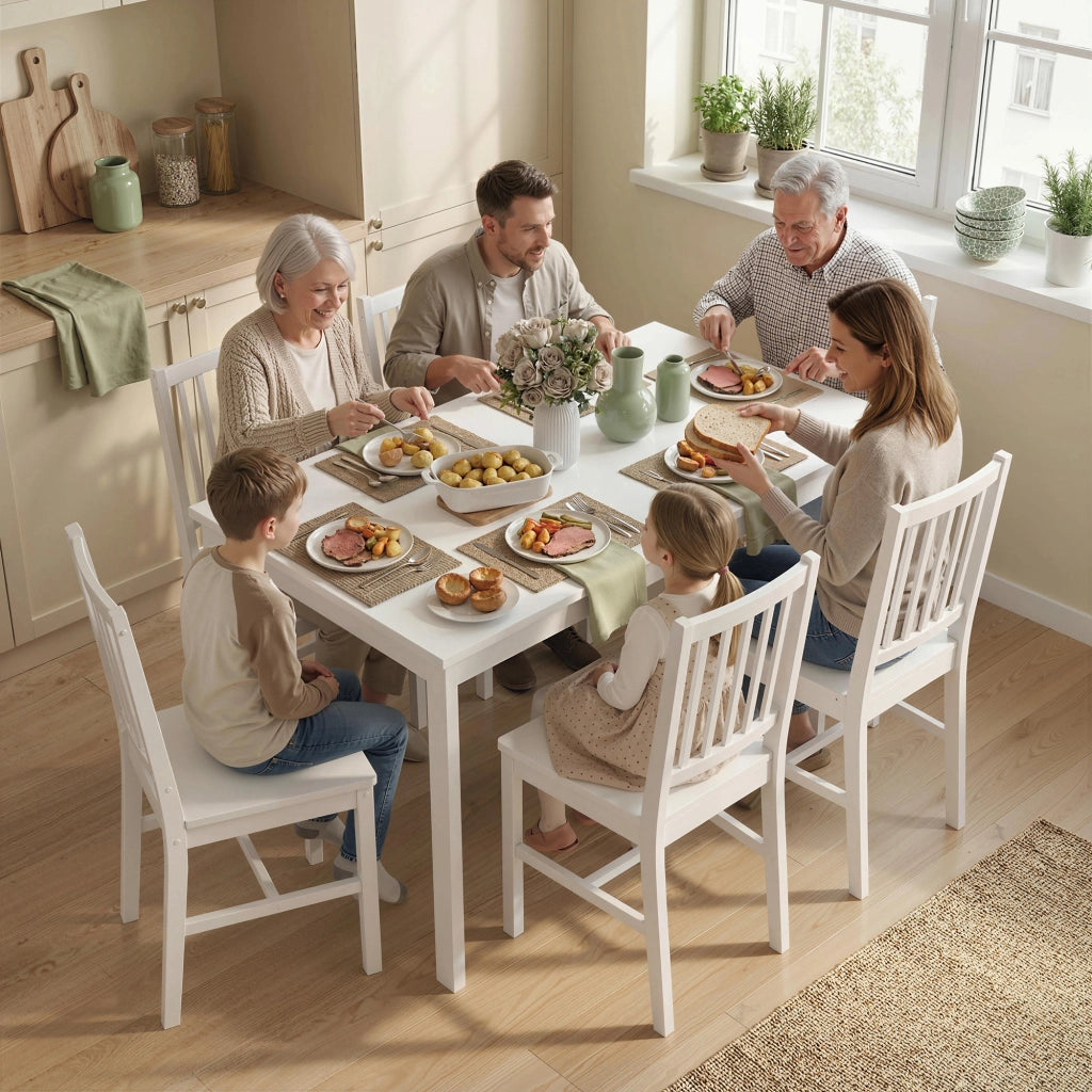 Tavolo da pranzo allungabile ¨C Zephmum ¨C Legno Naturale 80x80x76 cm