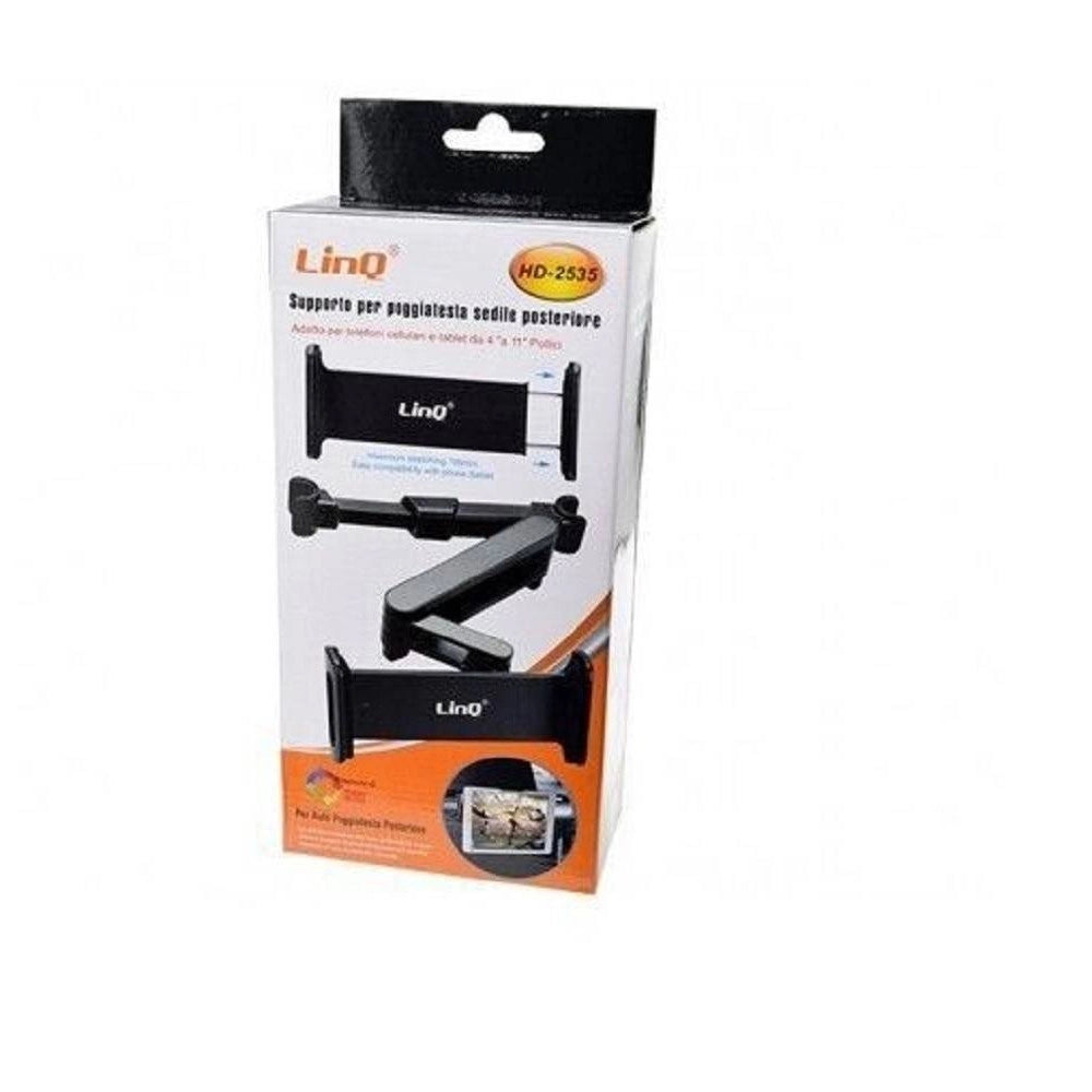 Trade Shop - Supporto Staffa Poggiatesta Sedile Posteriore Auto Per Smartphone Tablet Hd-2535 -
