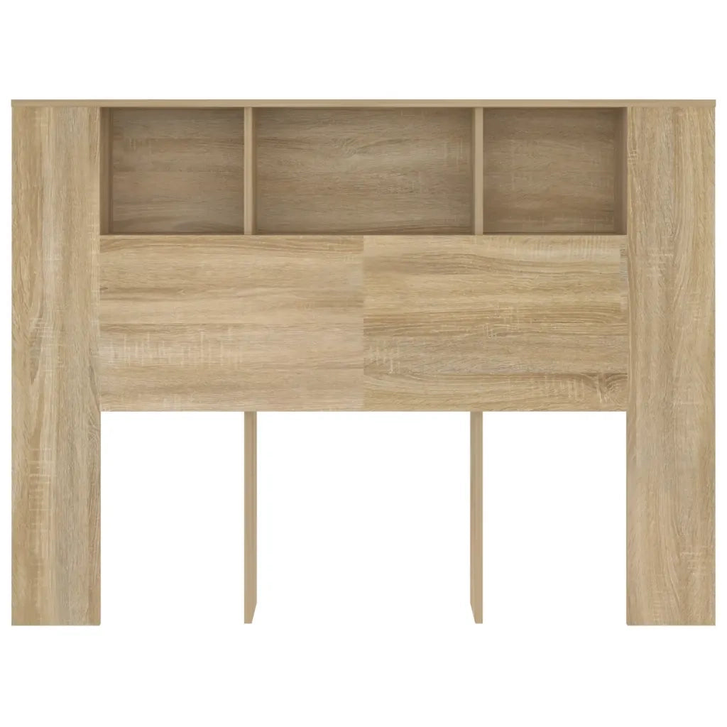 Testiera con Scomparti-Testata del letto Rovere Sonoma 140x18,5x104,5 cm