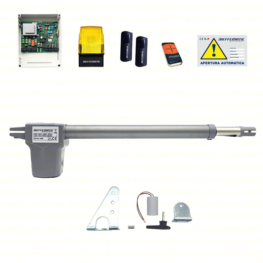KIT BHG 400 CANCELLO A SINGOLO 1 BATTENTE 230V SX APRICANCELLO ELETTRICO