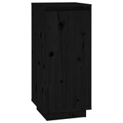 Scarpiera | Mobile per scarpe Nera 35x35x80 cm in Legno Massello di Pino