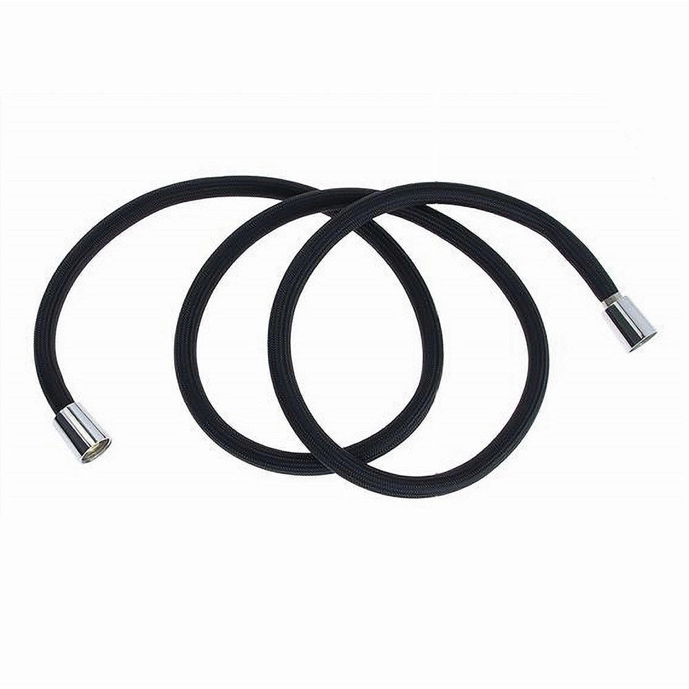 Trade Shop - Tubo Doccia Flessibile 2 Metri Nero Opaco 200 Cm Bagno Laccio Doccetta Box 87289 -