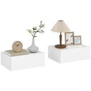 Comodino a sospensione con cassetto ¨C zephmum ¨C 40x30x15 cm bianco